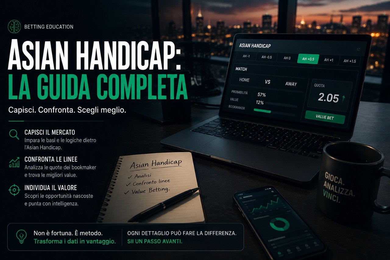 Asian Handicap guida completa: come funziona e quando usarlo nelle scommesse sul calcio
